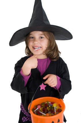 Child dressed for halloween